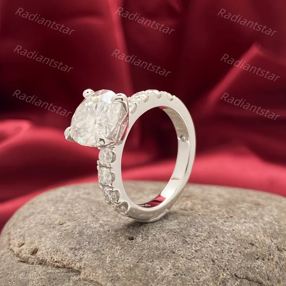 NEW Certified 4.3 ct. t.w. Moissanite 4 Prong Ring